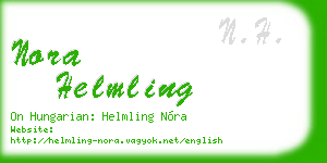 nora helmling business card